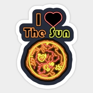 Electric Solar System I Love The Sun Sticker